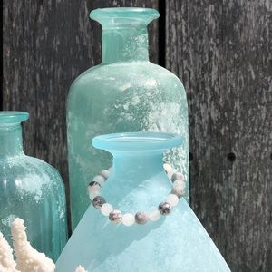 Natural Agate Stone & Quartzite Bracelet